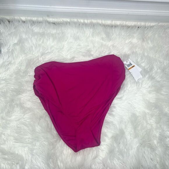 NWT Anne Cole Convertible High Waist Shirred Swim Bottom - Picture 4 of 5